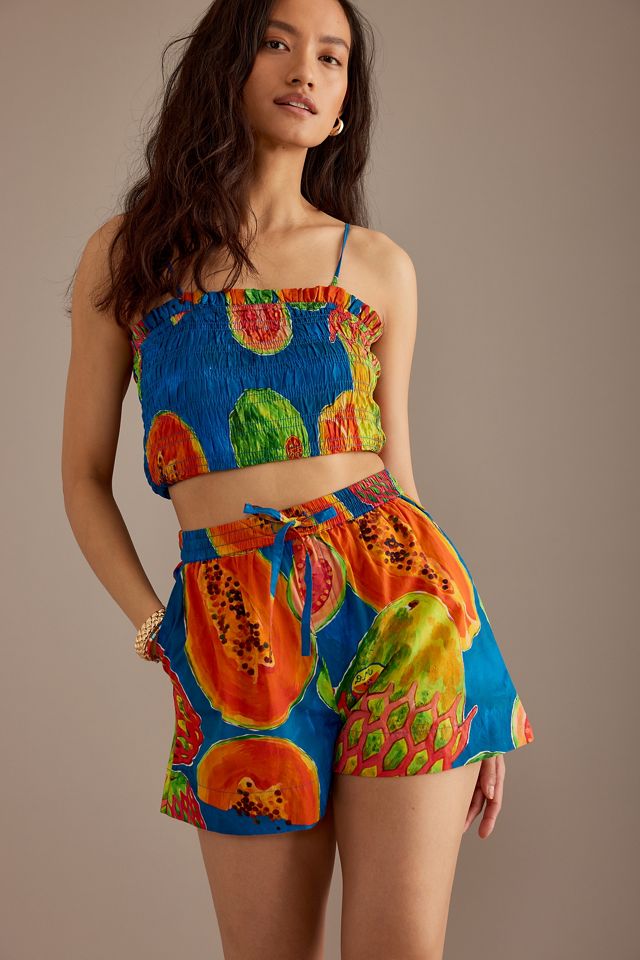 Short à enfiler imprimé Papaye de Damson Madder #2