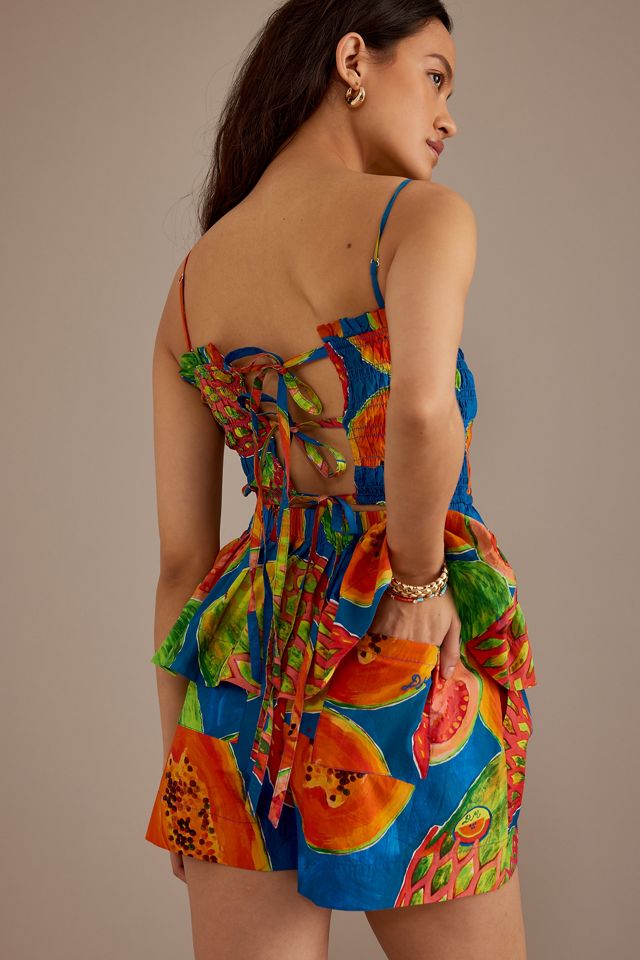 Short à enfiler imprimé Papaye de Damson Madder #5