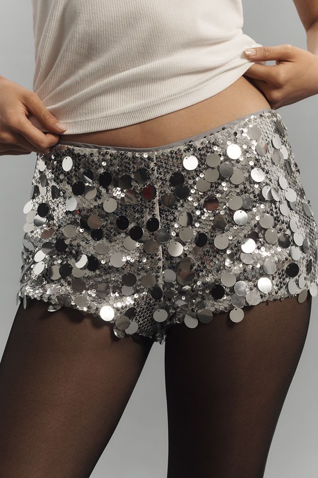 NIA Fever Hot Pant Sequin Micro Shorts | Anthropologie