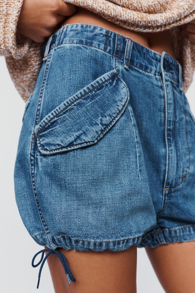 Denimist High-Rise Utility Shorts #1