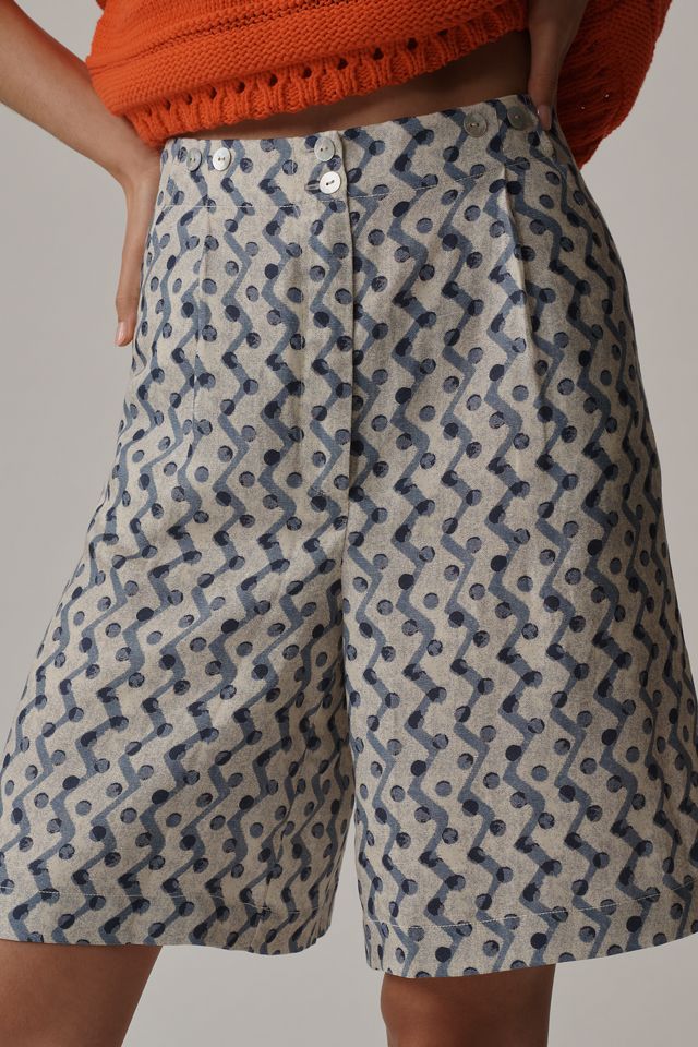 Plenty by Tracy Reese Linen Blend Printed Walking Shorts #1