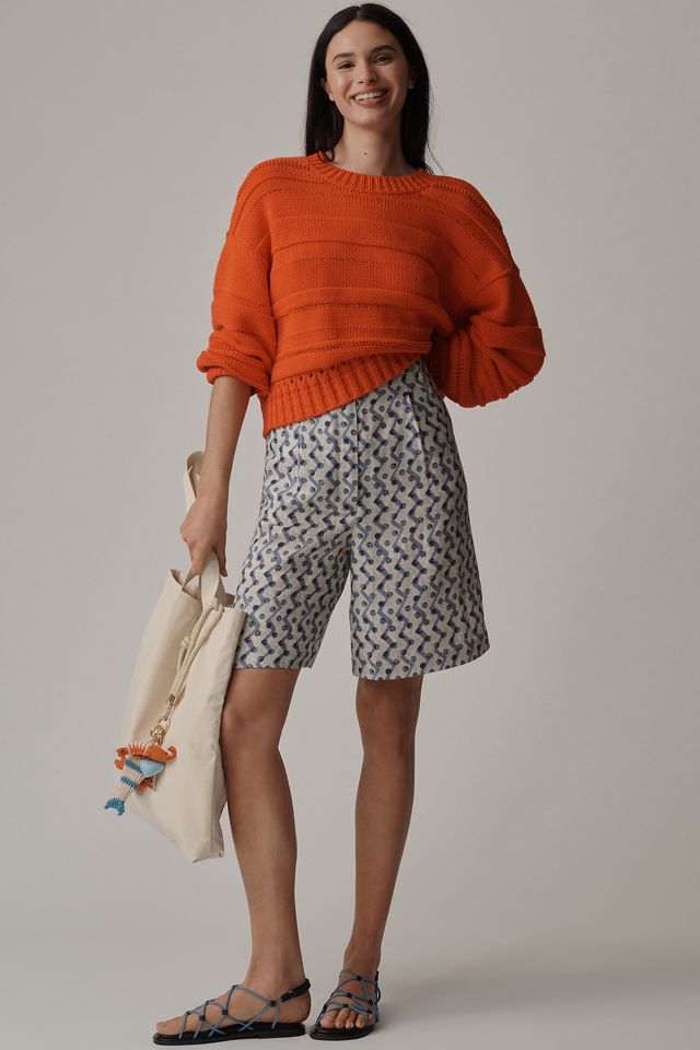 Plenty by Tracy Reese Linen Blend Printed Walking Shorts #2