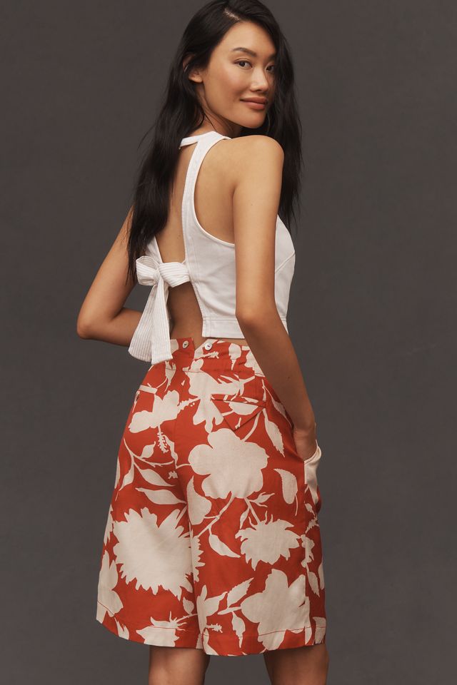 Plenty by Tracy Reese Linen Blend Printed Walking Shorts #1