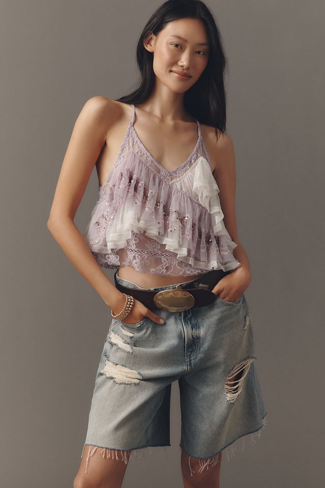Good American Good Extreme Barrel Mid-Rise Denim Shorts #2