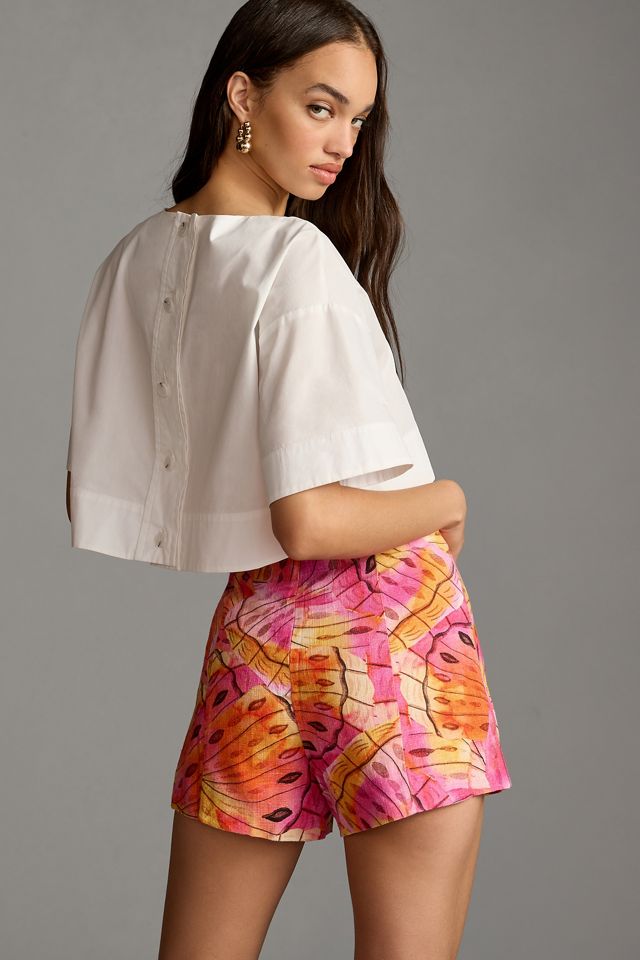 Aureta Studio Etta Linen Shorts #4