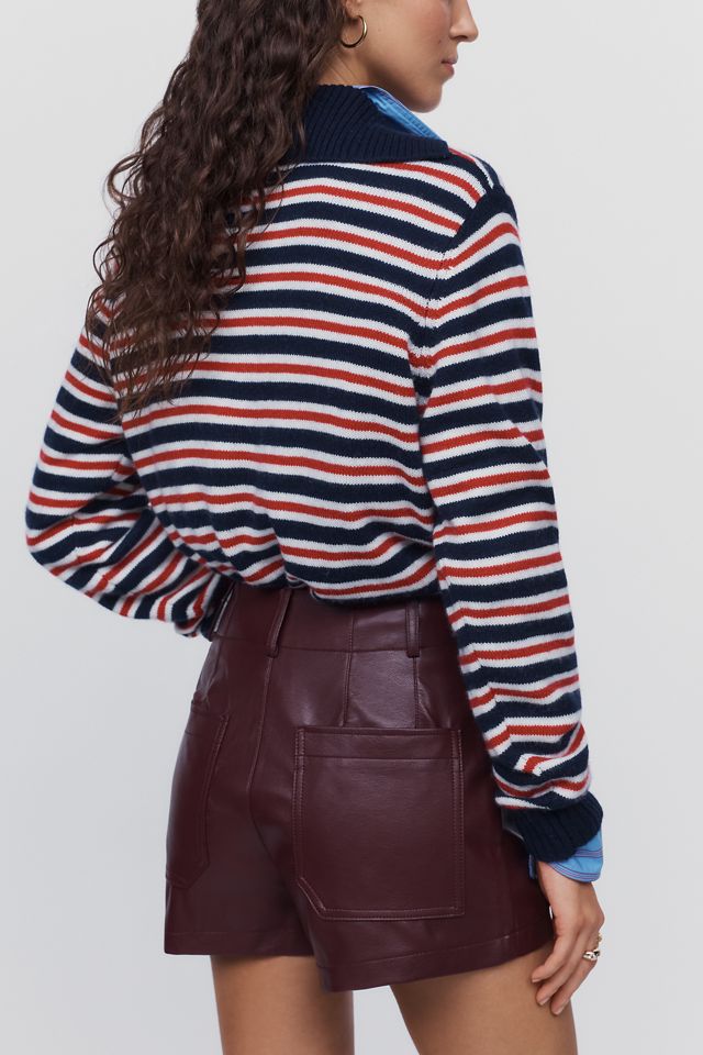 Maeve Colette Faux Leather High Rise Shorts #2