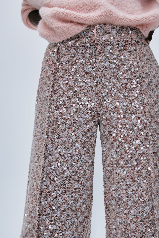 Maeve Wool Blend Sparkle Tweed Shorts #2