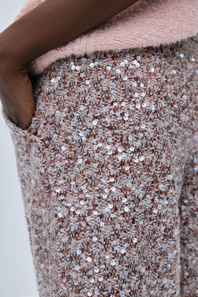 Maeve Wool Blend Sparkle Tweed Shorts #4