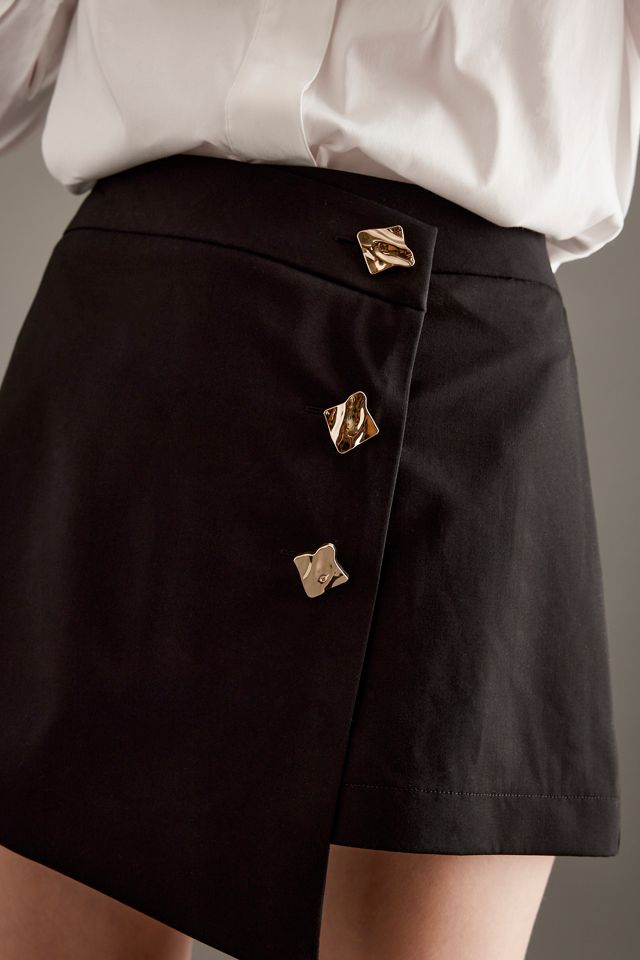 By Anthropologie Gold-Knopf-Skort #6