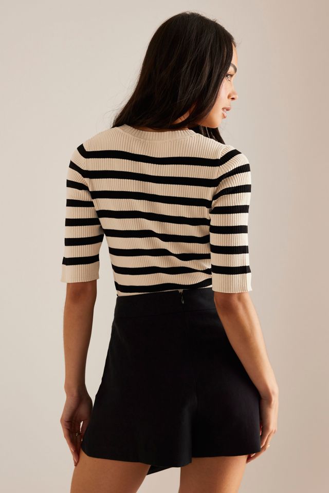 By Anthropologie Tort D-Ring Linen-Blend Skort #1