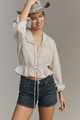 Shop Hudson Gemma Mid-rise Denim Shorts