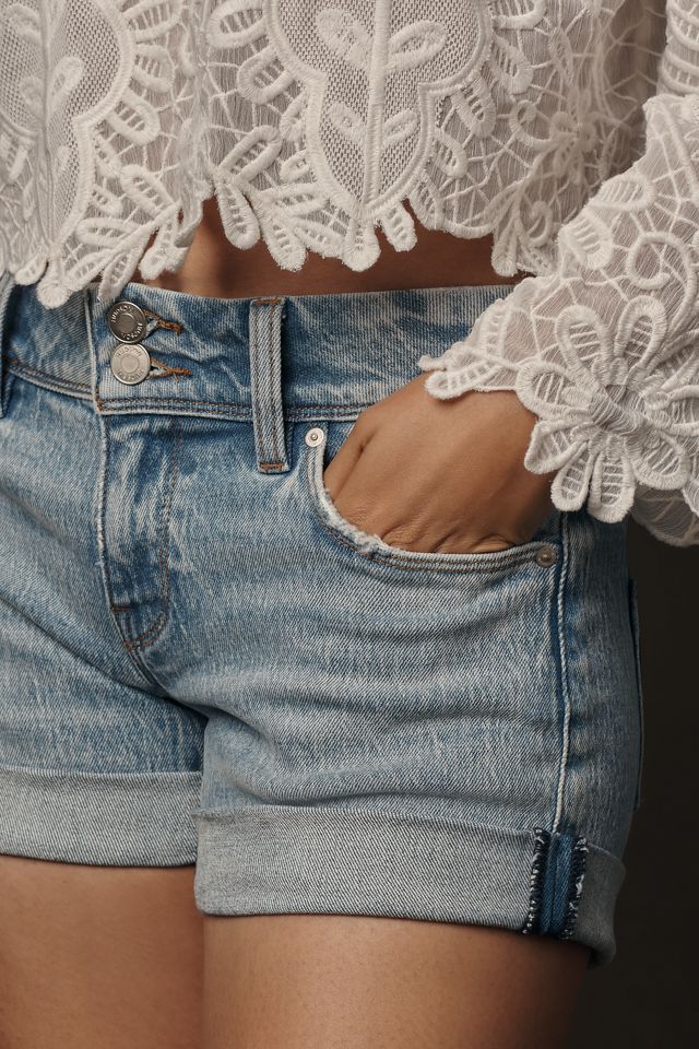 Hudson Croxley Mid-Thigh Cuffed Denim Shorts #1