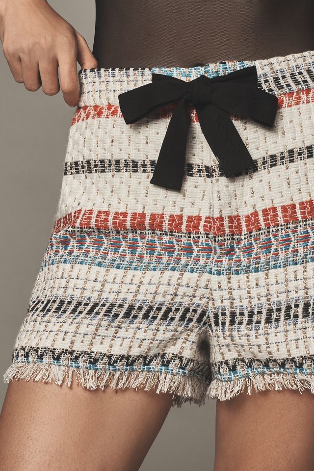 Walter Baker Jackie Mid-Rise Bouclé Tweed Shorts #1