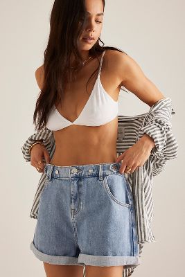 Shorts en Denim Ali Tab en Blue, taille: XS chez Anthropologie - Seventy + Mochi - Modalova