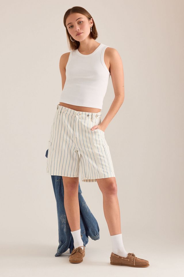 Seventy + Mochi Shorts in Denim Ali a Righe con Linguetta #2