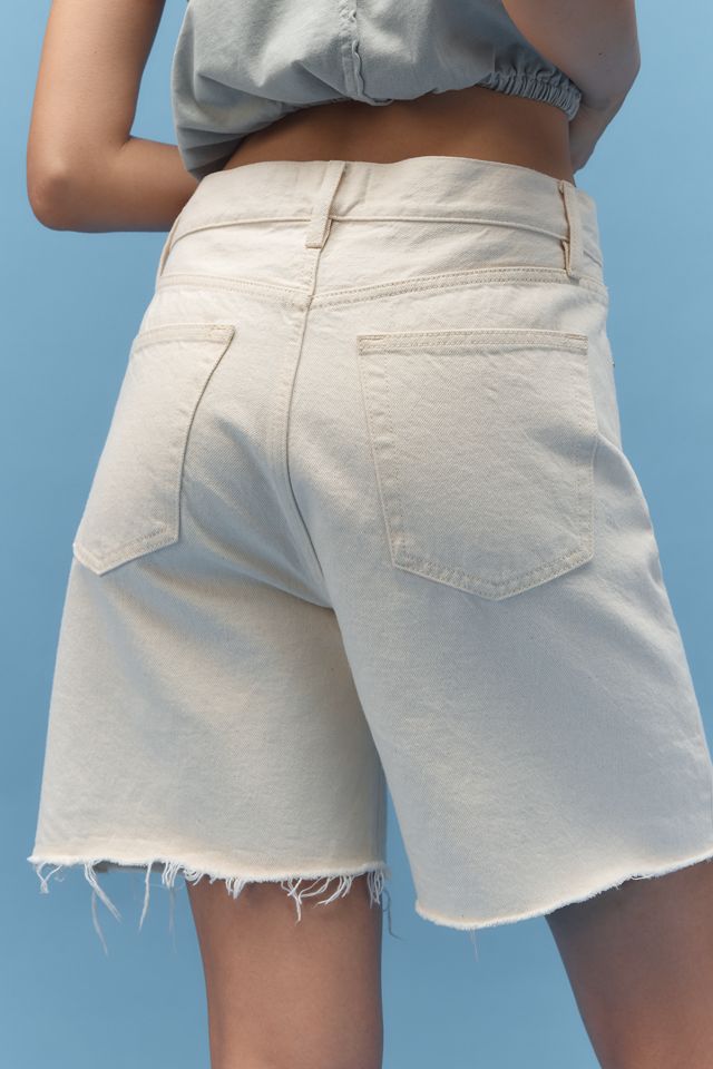 FRAME The Timeless Raw-Hem Denim Bermuda Shorts #3