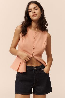 The Hang Mid-Rise Denim Shorts