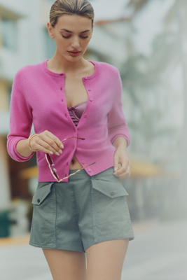 By Anthropologie Washed Utility Shorts In Green