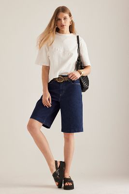 Bermudas en Denim Cadee en Blue, taille: 27 chez Anthropologie - PAIGE - Modalova