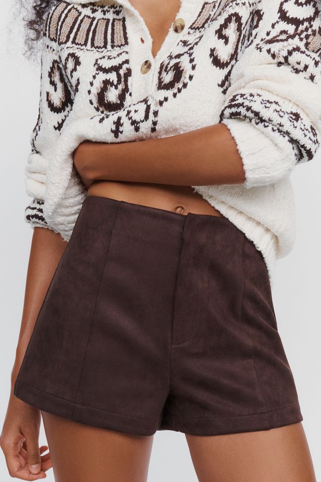 Elodie Marais Faux-Suede Shorts #4