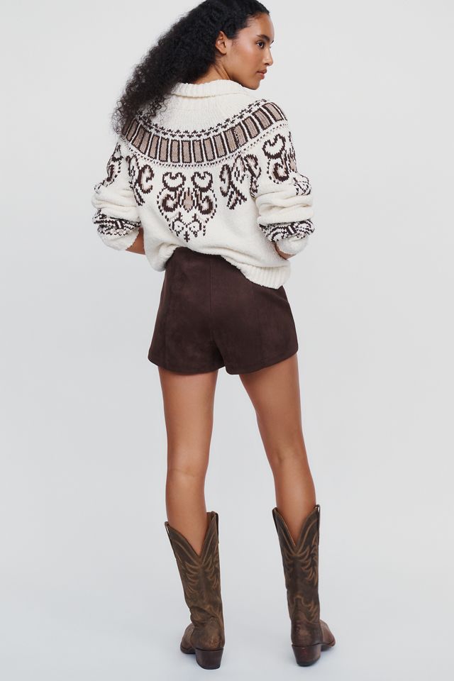 Elodie Marais Faux-Suede Shorts #5