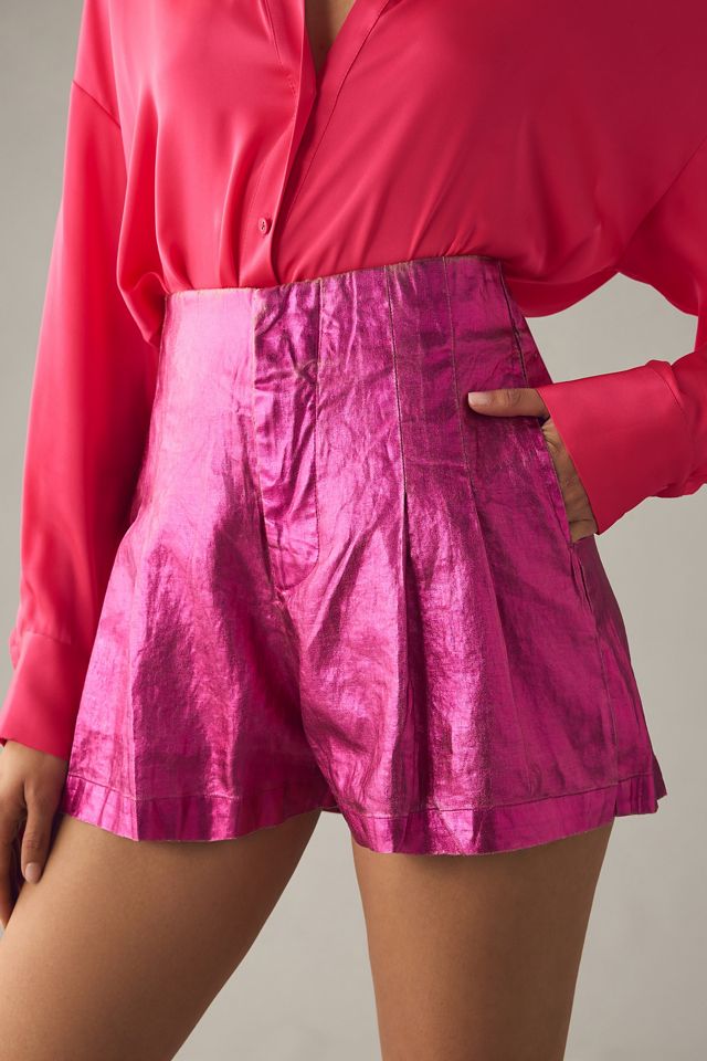 Lanhtropy Frida Coated Linen Shorts #2