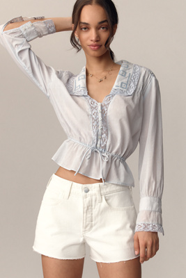 Pilcro The Devon Denim Shorts By  In White