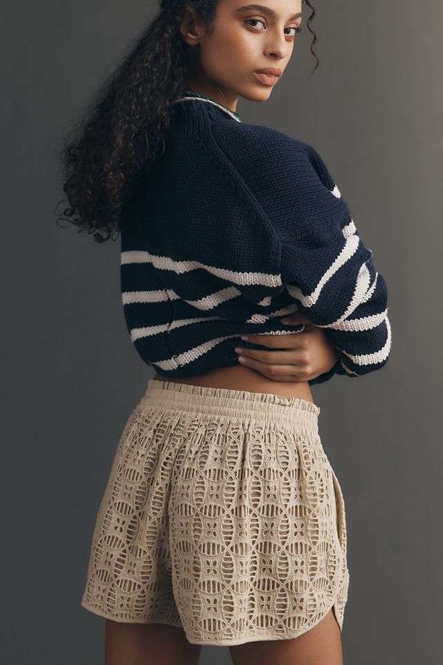 Ollari Eyelet Track Shorts #2