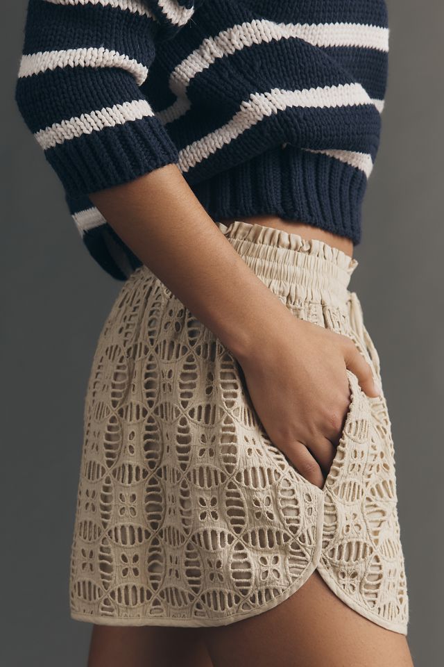 Ollari Eyelet Track Shorts #3