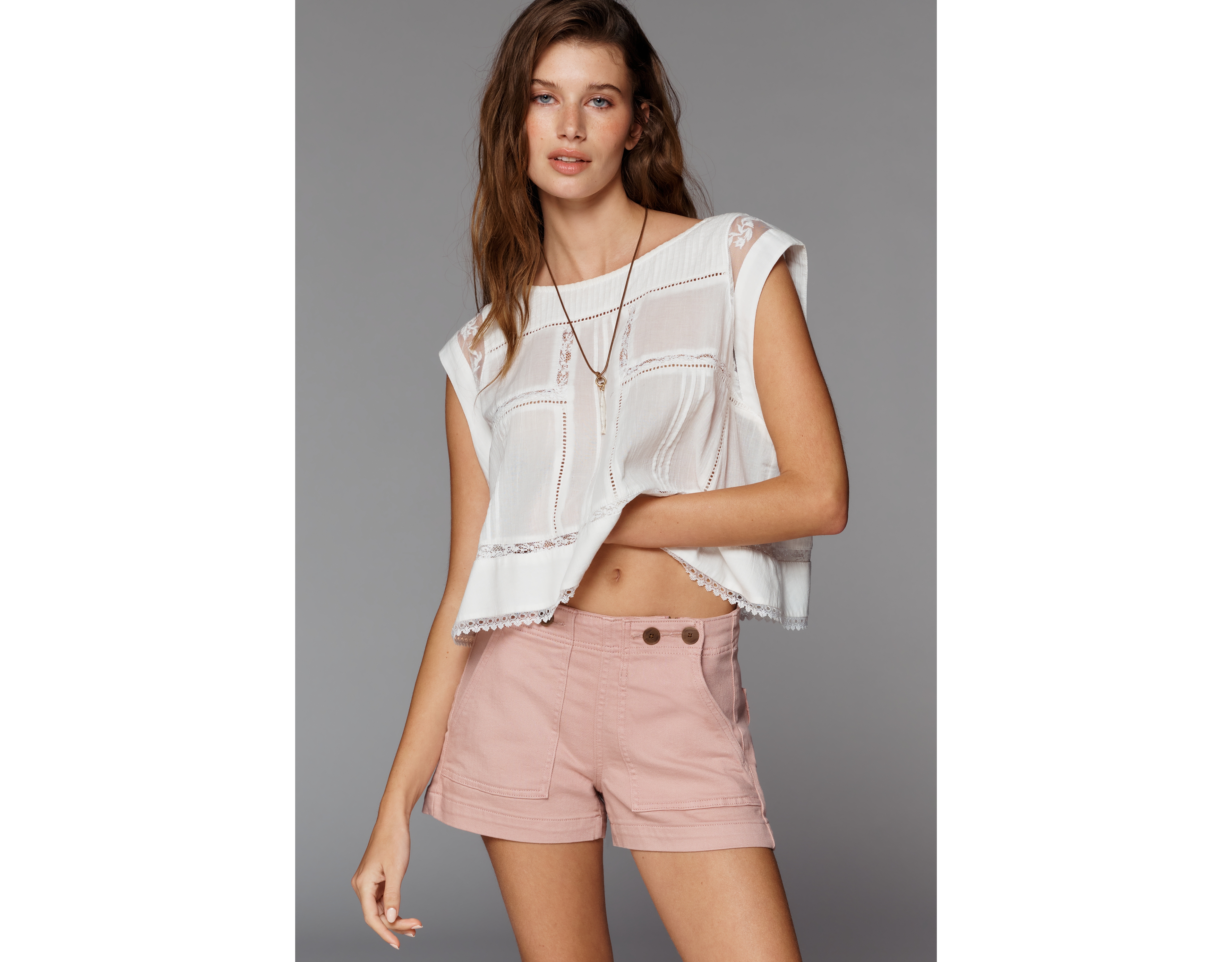 Kit High-Rise Utility Shorts by Pilcro