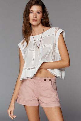 Kit High-Rise Utility Shorts by Pilcro