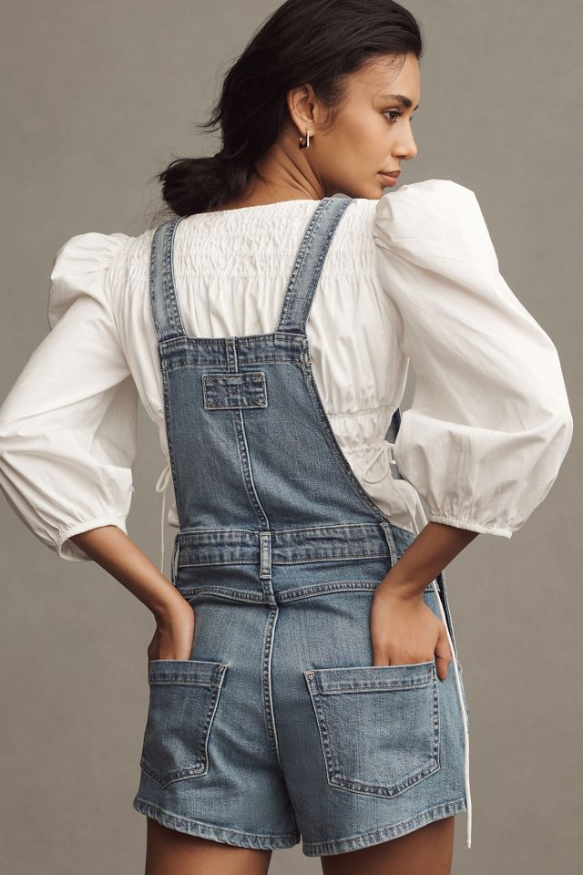 Pilcro Denim Micro Overalls | Anthropologie