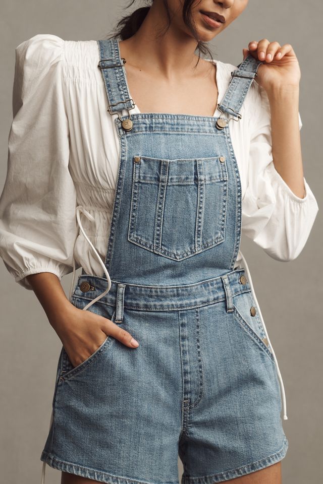 Pilcro Denim Micro Overalls | Anthropologie