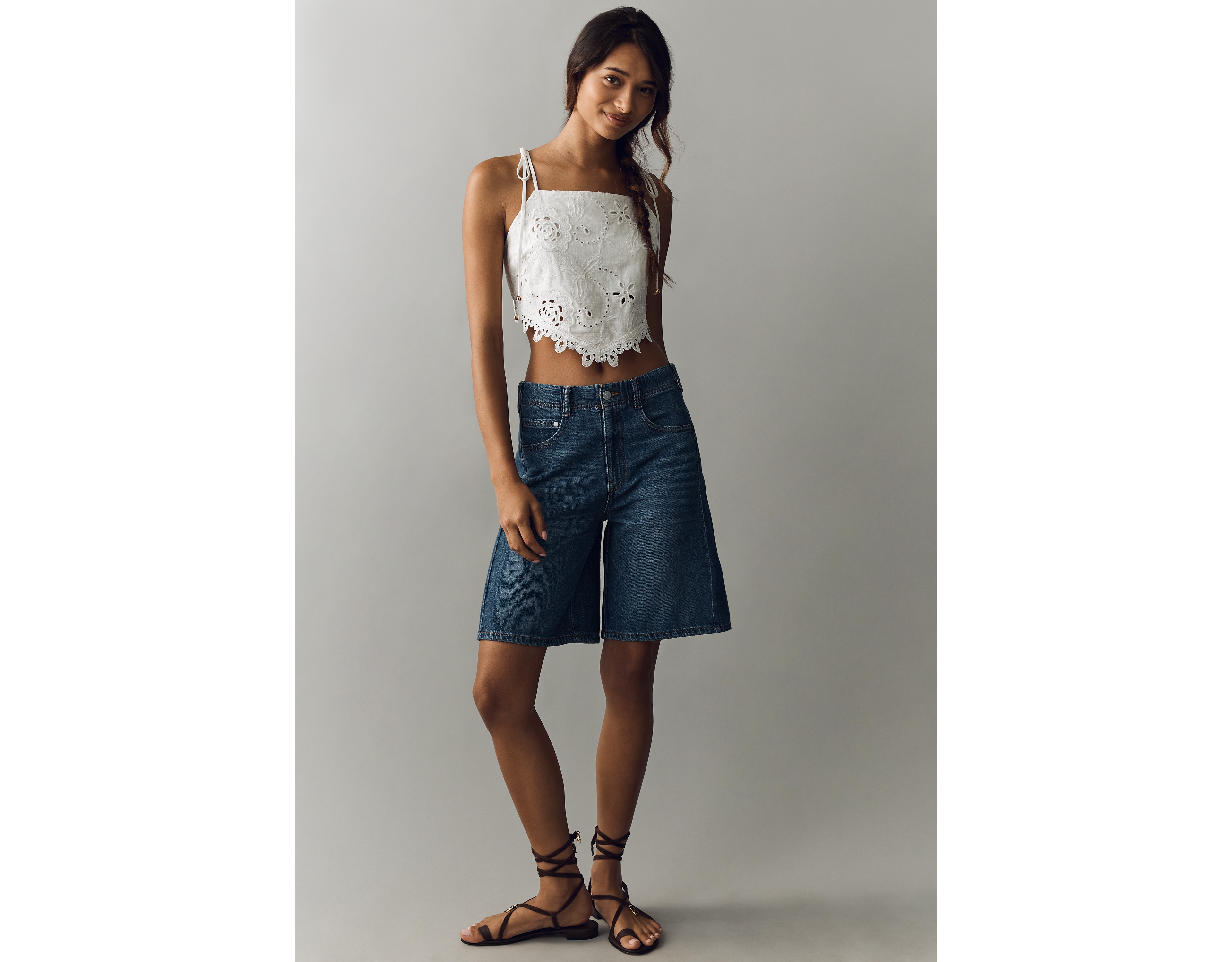 Pilcro Adi Mid-Rise Relaxed Bermuda Shorts