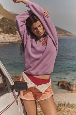 The Devon Denim Shorts by Pilcro: Spray Color Edition