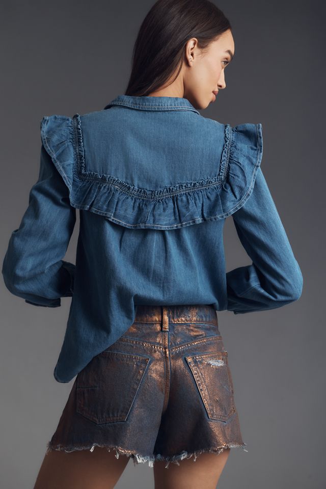 The Devon Denim Shorts by Pilcro: Coated Edition #3