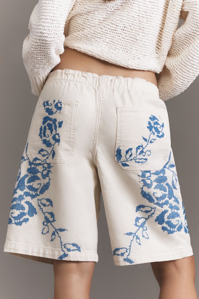 Pilcro Embroidered Pull-On Bermuda Shorts #2