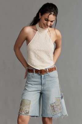 PILCRO THE ADI MID-RISE RELAXED SHORTS BY PILCRO: PATCHWORK EDITION 