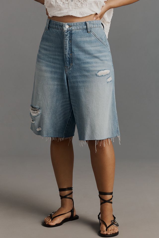 Pilcro Elastic-Back Denim Bermuda Shorts #5