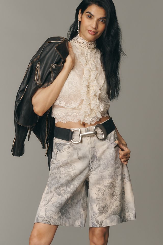The Adi Mid-Rise Relaxed Bermuda Shorts by Pilcro #2
