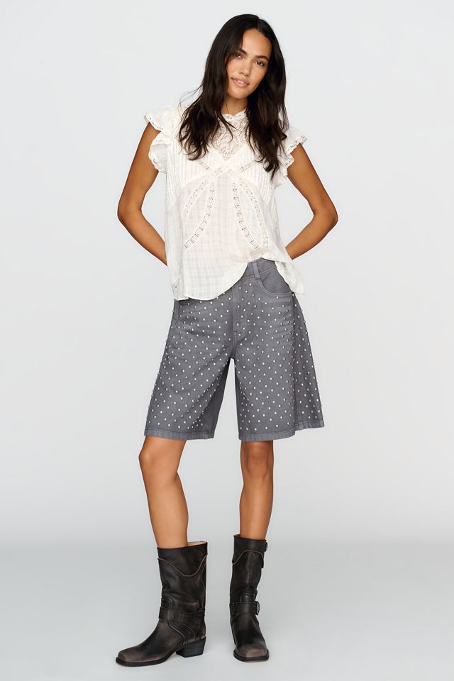 Pilcro Adi Studded Mid-Rise Relaxed Bermuda Shorts #2