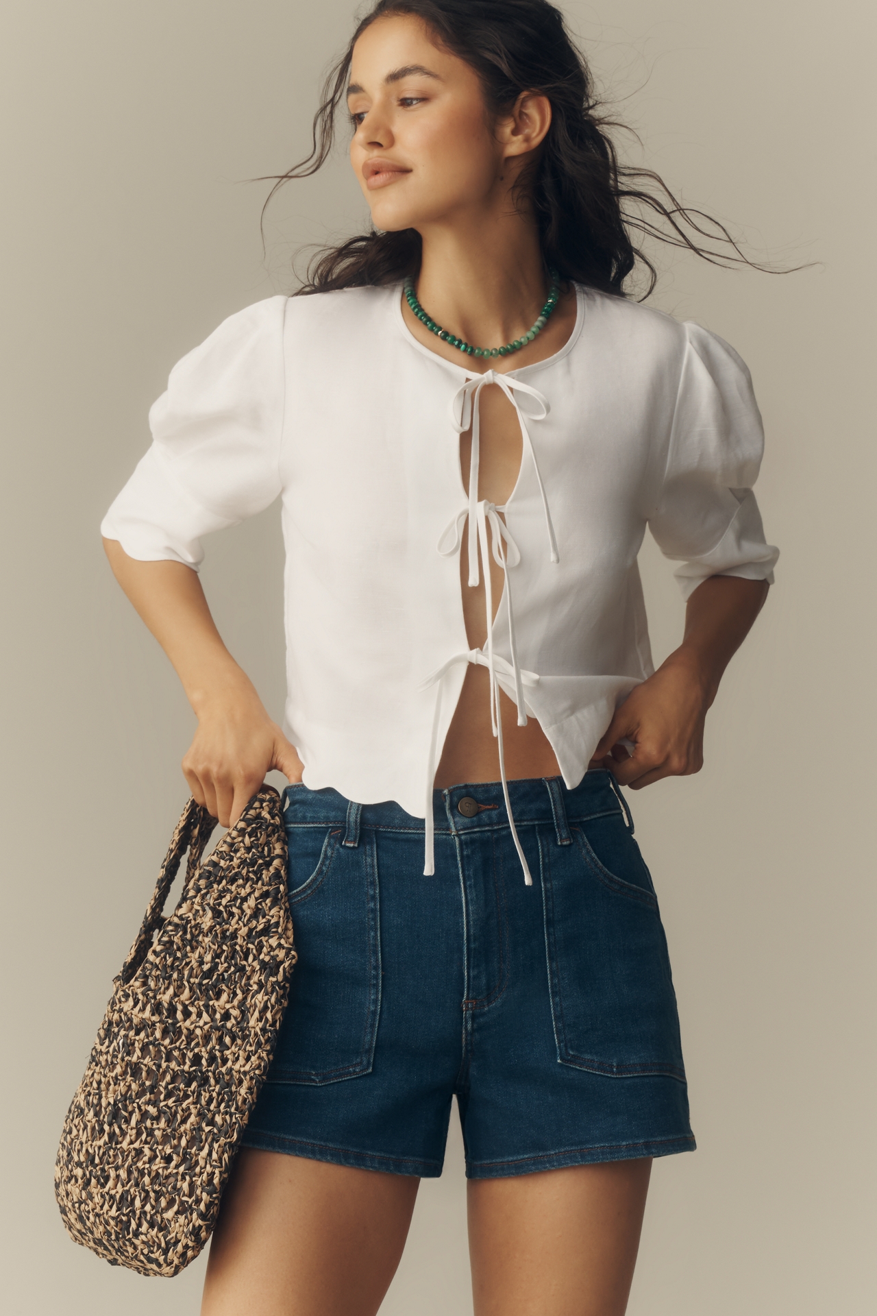 The Rylan High-Rise Shorts by Pilcro