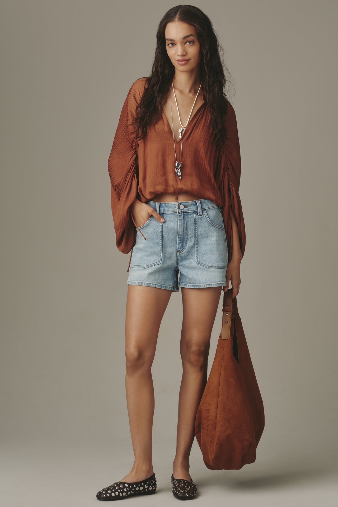 The Rylan High-Rise Shorts by Pilcro