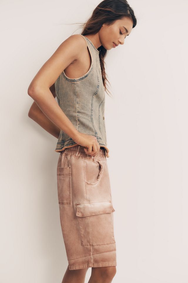 Soft Wash Harem Shorts by Pilcro #4