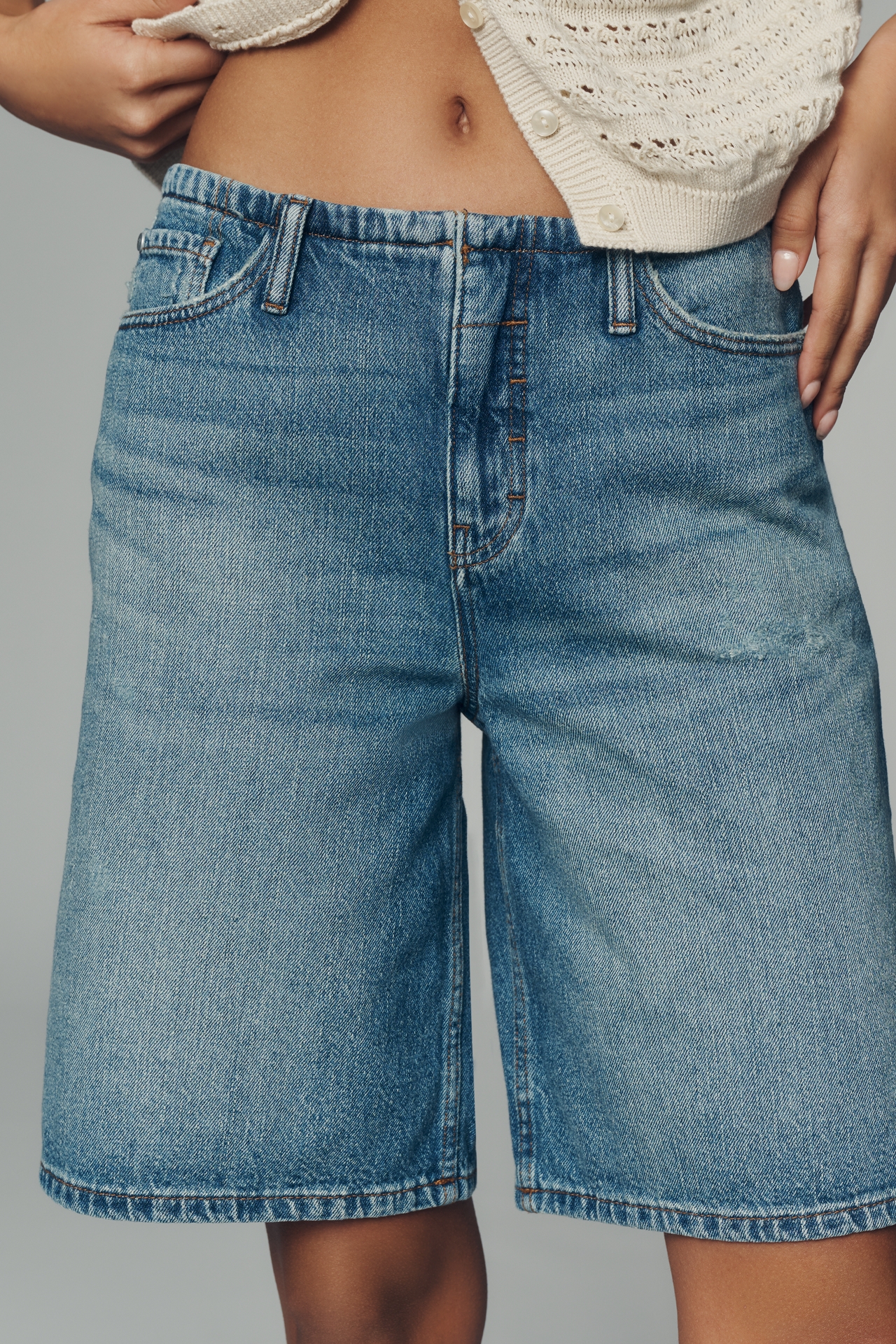 Pilcro Classic Denim Bermuda Shorts