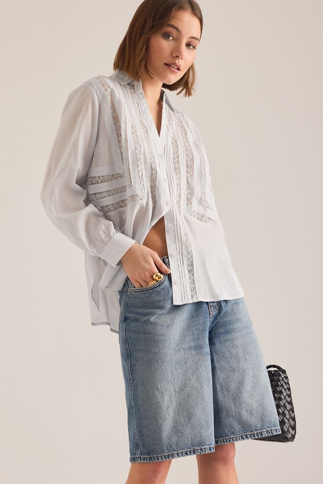 Pilcro Classic Denim Bermuda Shorts #4