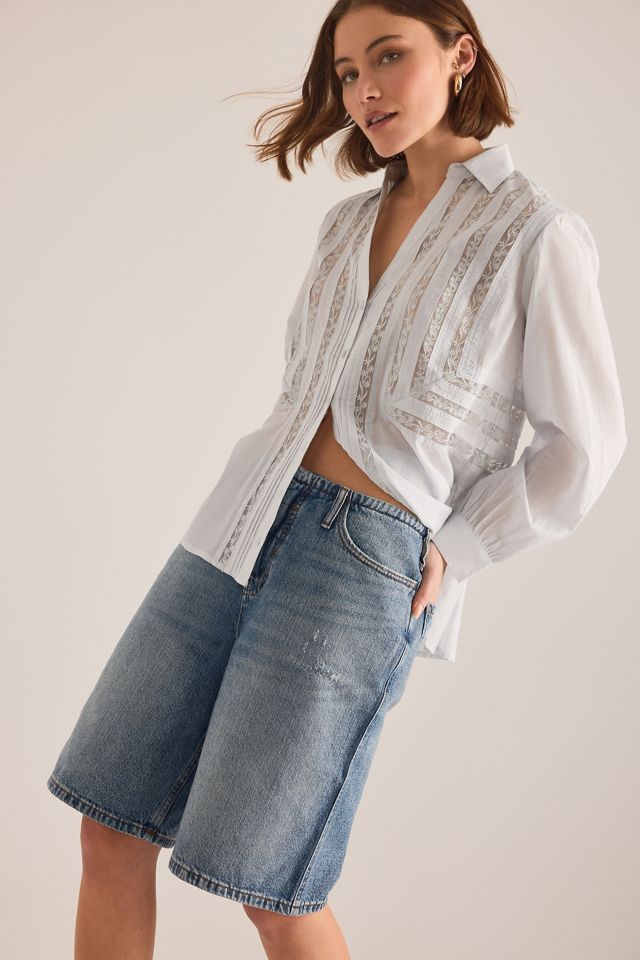 Pilcro Classic Denim Bermuda Shorts #3