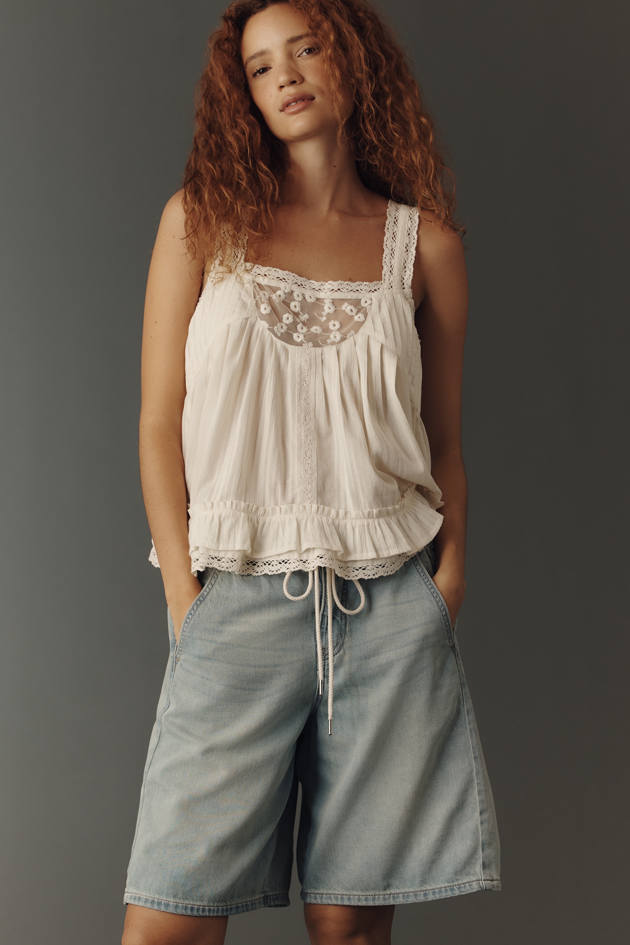 Adi Pull-On Long Shorts by Pilcro