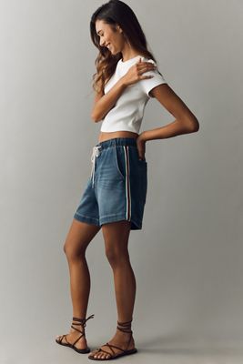 Pilcro Cotton Blend Drawstring Shorts