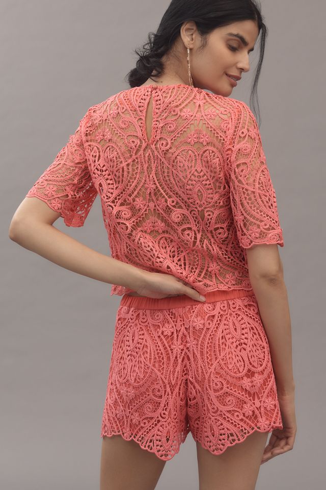 Le Superbe Rosey Glo Tiny Lace Shorts #2
